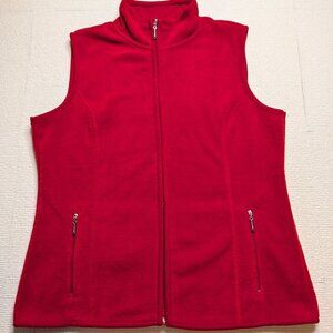 Karen Scott Sport red fleece vest - size M